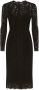 Dolce & Gabbana Midi-jurk met lange mouwen Zwart - Thumbnail 1