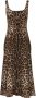 Dolce & Gabbana Midi-jurk met luipaardprint Bruin - Thumbnail 1