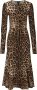 Dolce & Gabbana Midi-jurk met luipaardprint Bruin - Thumbnail 1