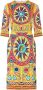 Dolce & Gabbana Midi-jurk met print Geel - Thumbnail 1