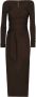 Dolce & Gabbana Midi-wikkeljurk Bruin - Thumbnail 1