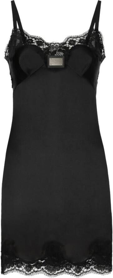 Dolce & Gabbana Mini-jurk met kant Zwart