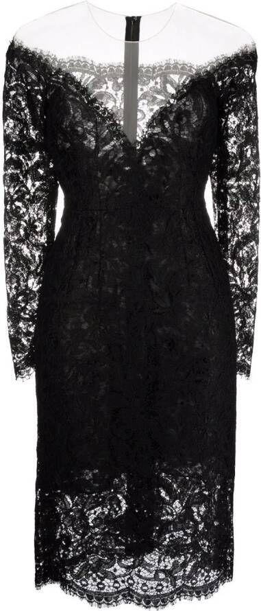 Dolce & Gabbana Mini-jurk met kant Zwart