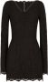 Dolce & Gabbana Mini jurk met kant dames katoen nylon rayon zijde Spandex Elastane 38 Zwart - Thumbnail 1
