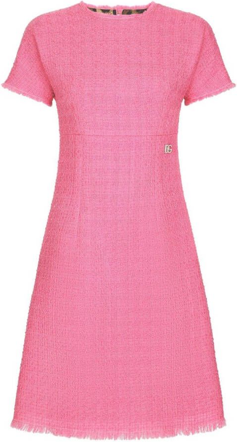 Dolce & Gabbana Mini-jurk met korte mouwen Roze