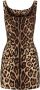 Dolce & Gabbana Mouwloze mini-jurk met luipaardprint Bruin - Thumbnail 1