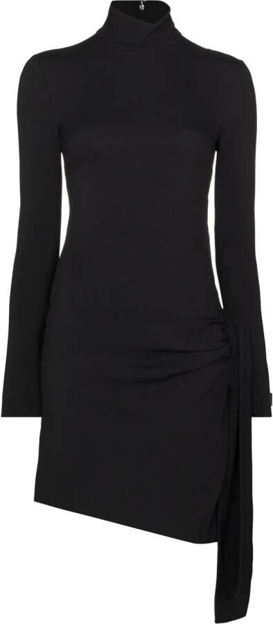 Dolce & Gabbana Mini-jurk met ruchehals Zwart