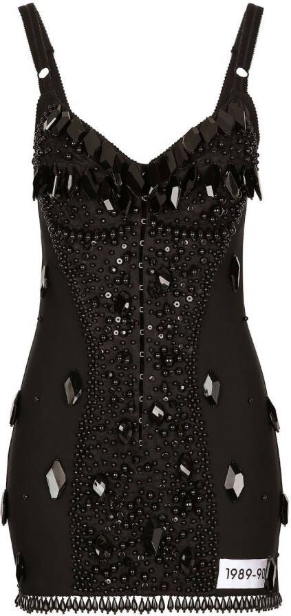 Dolce & Gabbana KIM DOLCE&GABBANA mini-jurk met borduurwerk Zwart