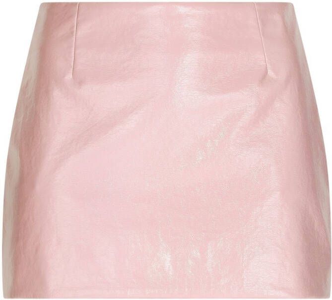 Dolce & Gabbana Mini-rok met gelakt-effect Roze