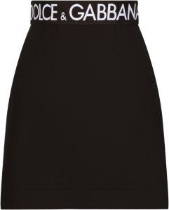 Dolce & Gabbana Mini-rok met logo tailleband Zwart