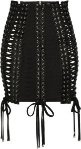 Dolce & Gabbana Mini-rok met ringlets Zwart
