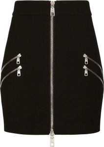 Dolce & Gabbana Mini-rok met ritsdetail Zwart