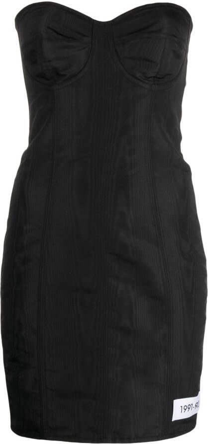 Dolce & Gabbana Strapless mini-jurk Zwart