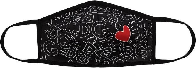 Dolce & Gabbana Mondkapje met monogram Zwart