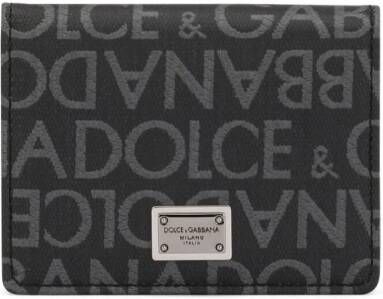 Dolce & Gabbana Pasjeshouder met monogram jacquard Zwart