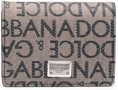 Dolce & Gabbana Portemonnee met monogramprint Beige