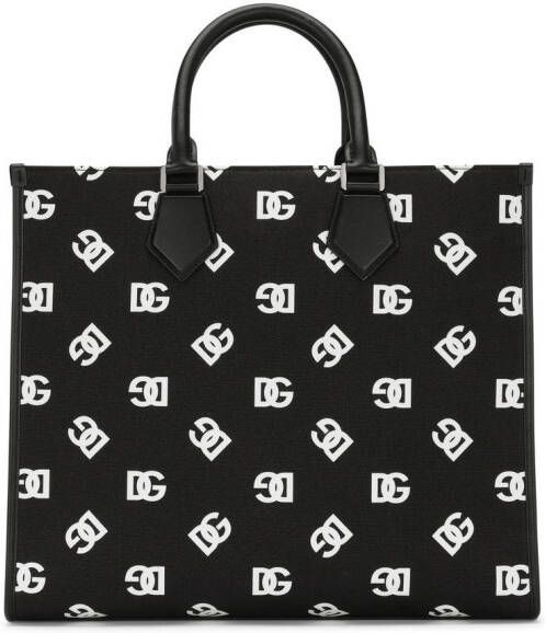 Dolce & Gabbana Grote shopper met DG-logo Zwart