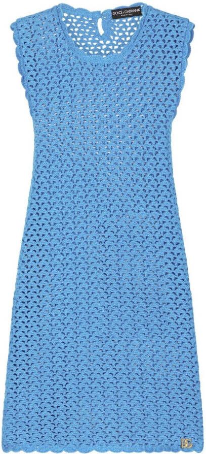 Dolce & Gabbana Mouwloze mini-jurk Blauw