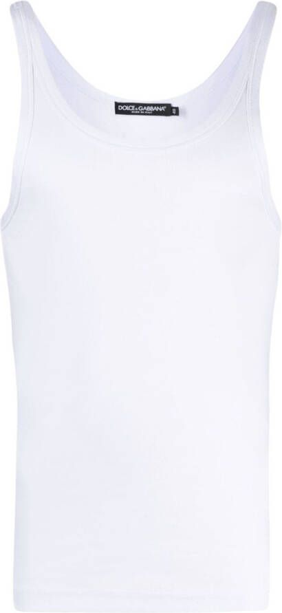 Dolce & Gabbana Mouwloze top Wit