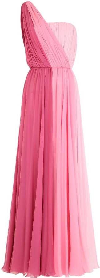 Dolce & Gabbana Asymmetrische chiffon maxi-jurk Roze