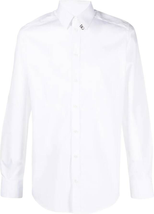 Dolce & Gabbana Overhemd met logopatch Wit