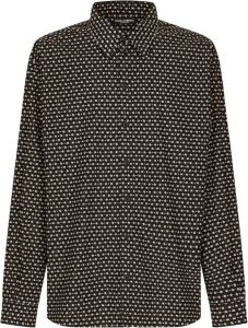Dolce & Gabbana Overhemd met geometrische print Zwart