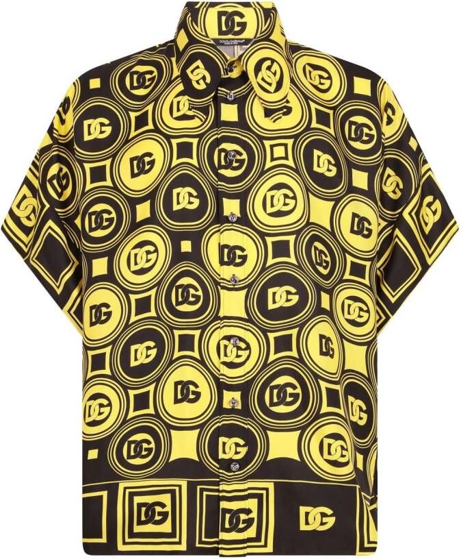 Dolce & Gabbana Overhemd met geometrische print Zwart