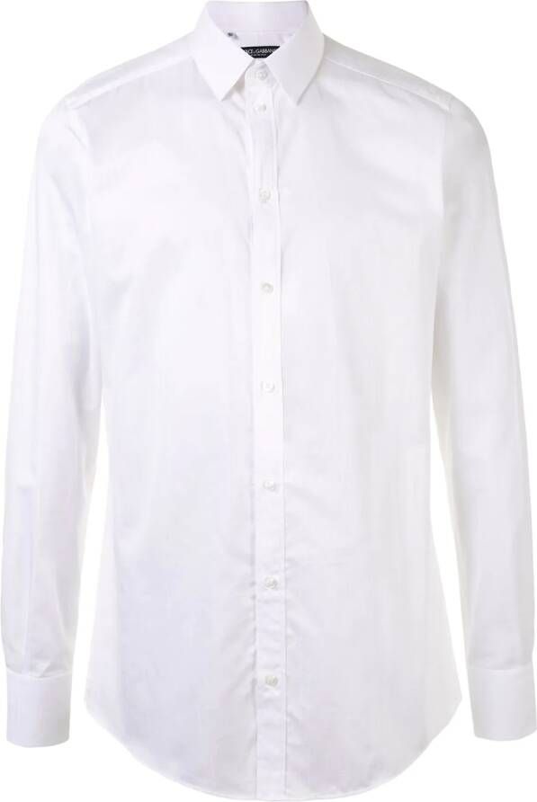 Dolce & Gabbana Overhemd met klassieke kraag Wit