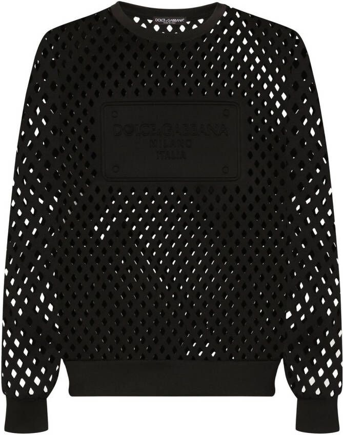 Dolce & Gabbana Overhemd met logo-reliëf Zwart