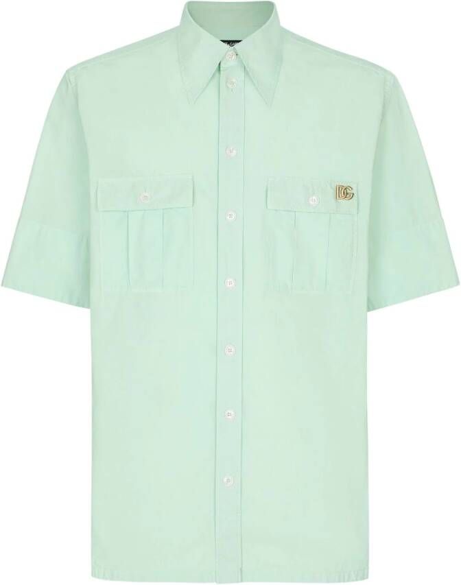 Dolce & Gabbana Overhemd met logoplakkaat Groen