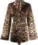 Dolce & Gabbana Overhemd met luipaardprint dames zijde Spandex Elastane 36 Bruin - Thumbnail 1
