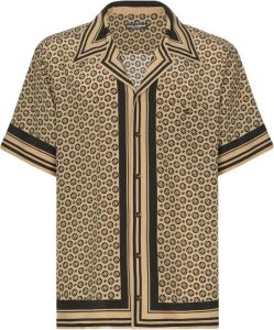 Dolce & Gabbana Overhemd met monogramprint Bruin