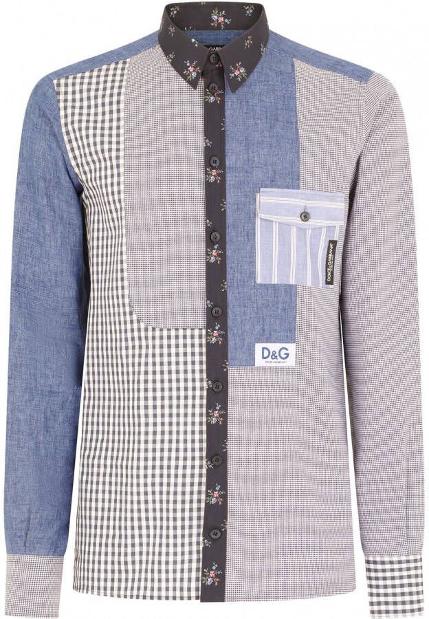 Dolce & Gabbana Overhemd met patchwork Wit