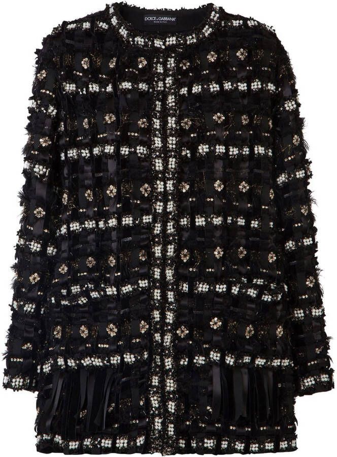 Dolce & Gabbana Oversized jas Zwart