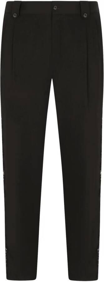 Dolce & Gabbana Pantalon met kanten vlakken Zwart
