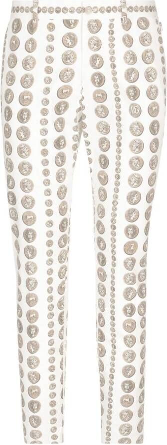 Dolce & Gabbana Pantalon met print Wit