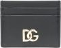 Dolce & Gabbana Leren pasjeshouder met logo Zwart - Thumbnail 1
