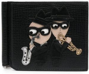 Dolce & Gabbana patch-motif leather wallet Zwart