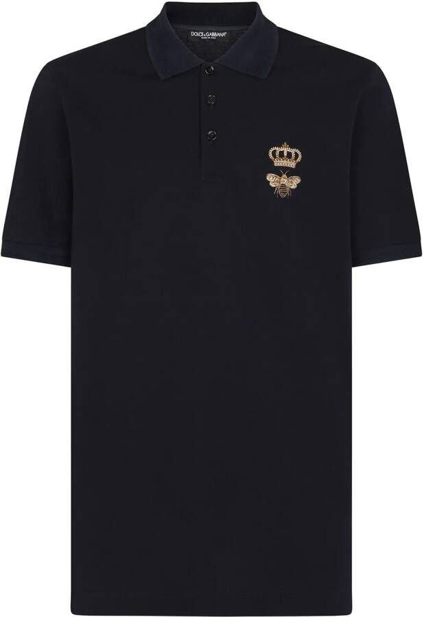 Dolce & Gabbana Poloshirt met borduurwerk Blauw