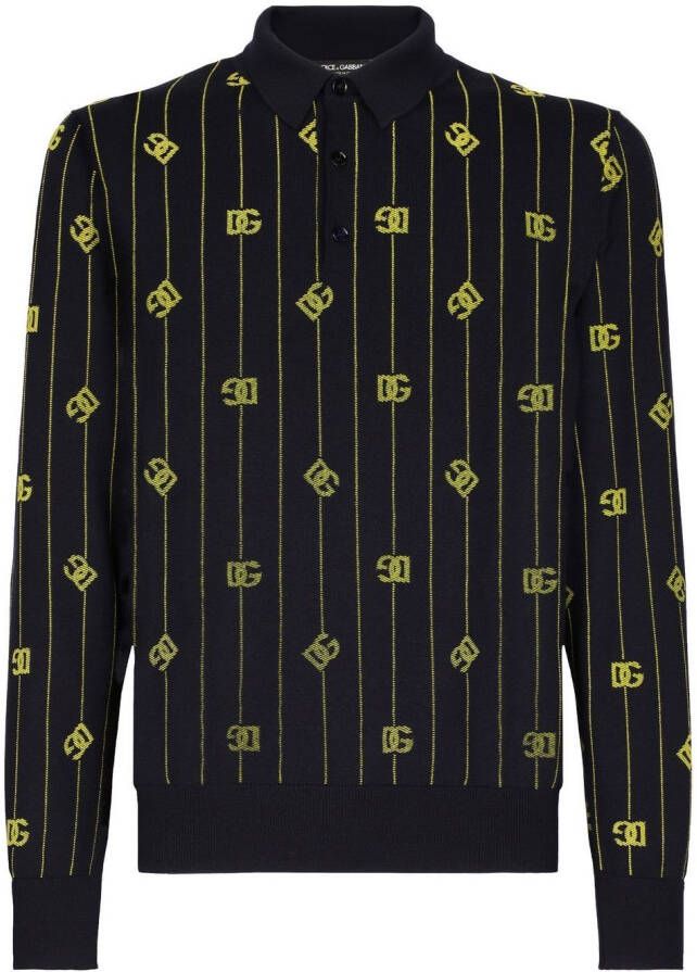 Dolce & Gabbana Poloshirt met lange mouwen Zwart