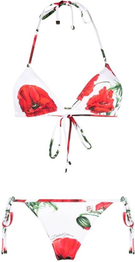 Dolce & Gabbana Triangel bikini Wit