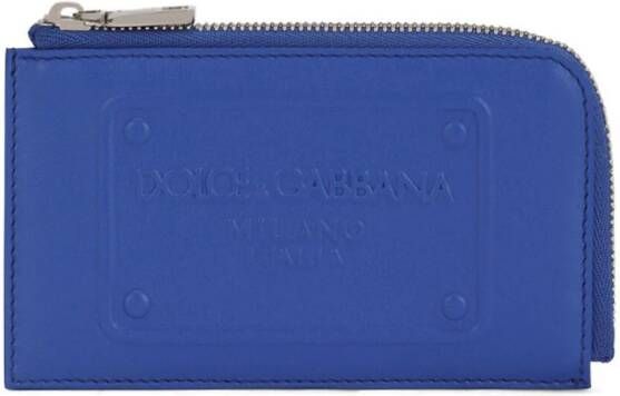 Dolce & Gabbana Portemonnee met logo-reliëf Blauw