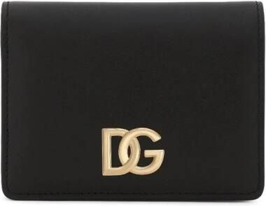 Dolce & Gabbana Leren portemonnee met DG-logo Zwart