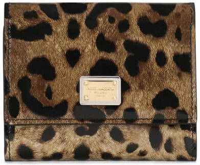 Dolce & Gabbana Portemonnee met luipaardprint Bruin