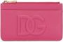 Dolce & Gabbana Pasjeshouder met DG-logo-reliëf en rits Roze - Thumbnail 1