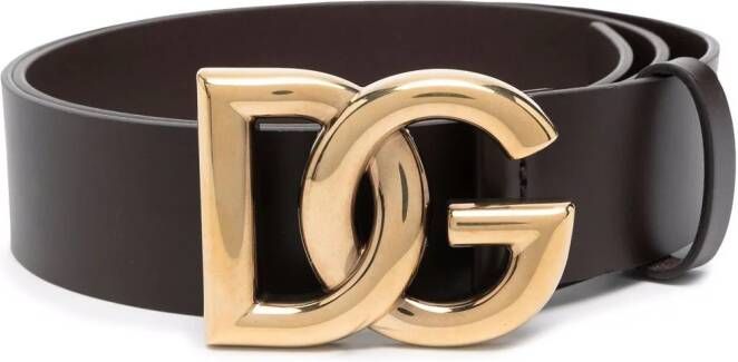 Dolce & Gabbana Riem met DG logo Bruin