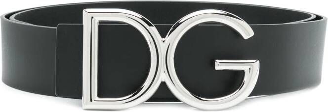 Dolce & Gabbana riem met gesp en logo Zwart