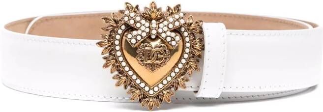 Dolce & Gabbana Riem met gesp in hartvorm Wit