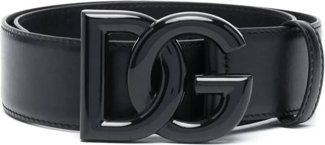 Dolce & Gabbana Riem met logo-gesp Zwart