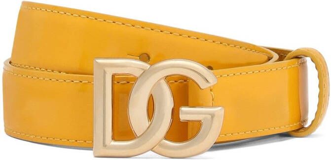 Dolce & Gabbana Riem met logogesp Geel